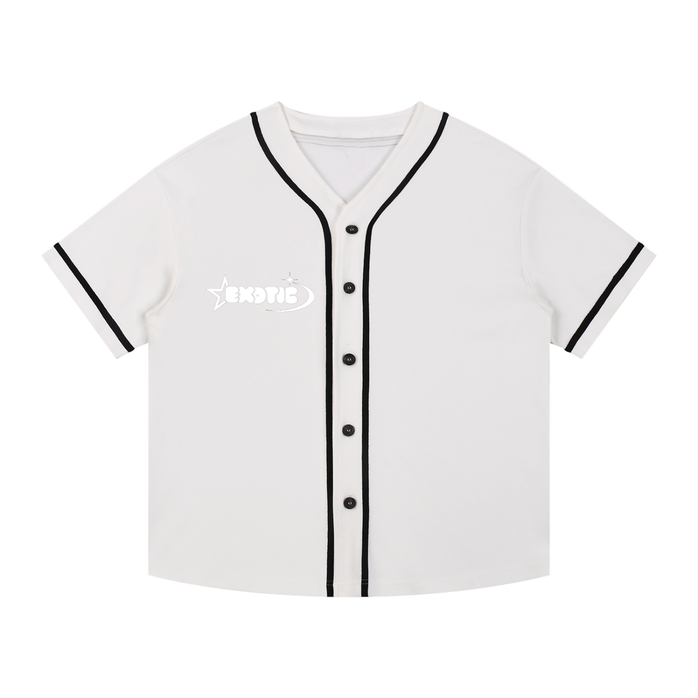 Contrast Piped Button-Up Jersey