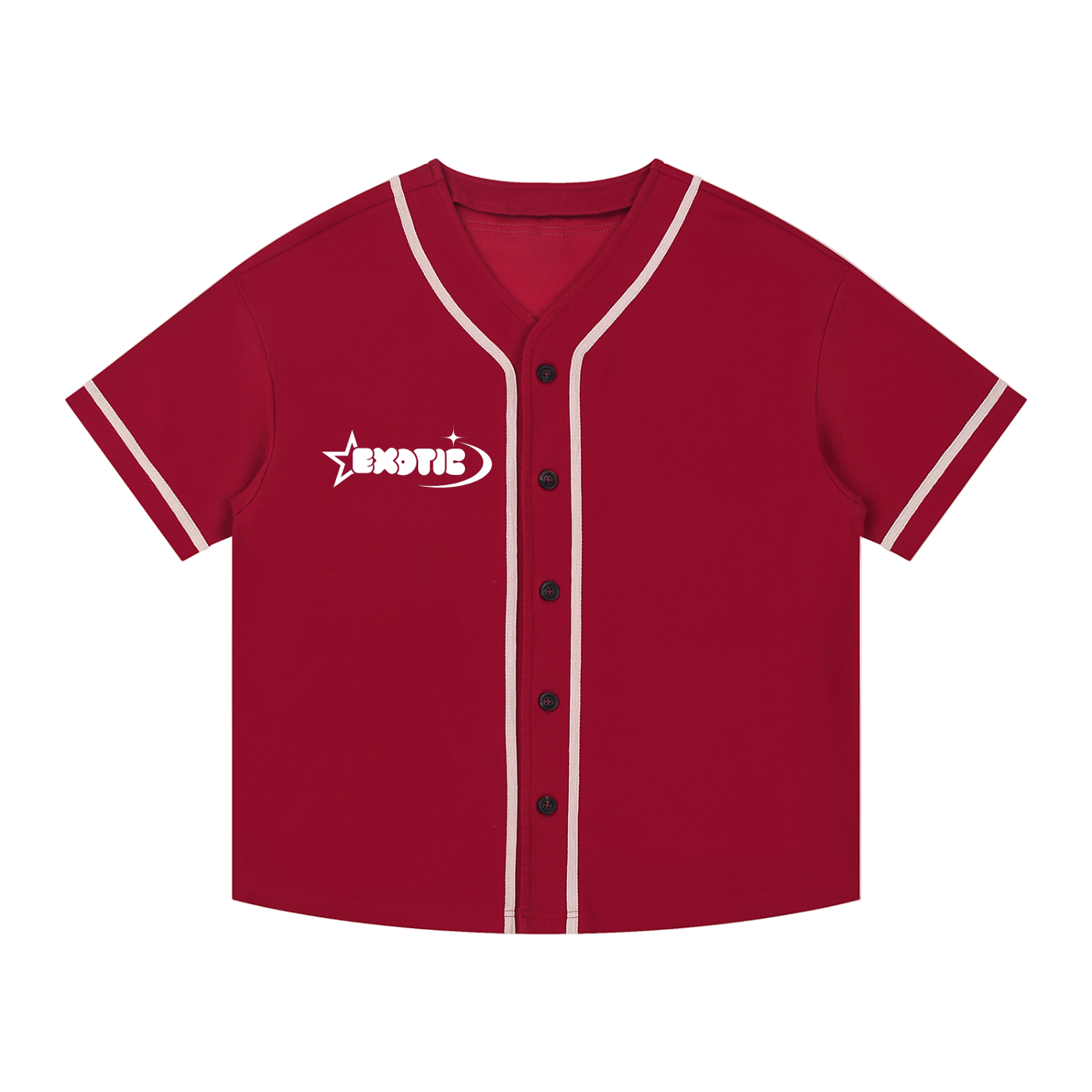 Contrast Piped Button-Up Jersey